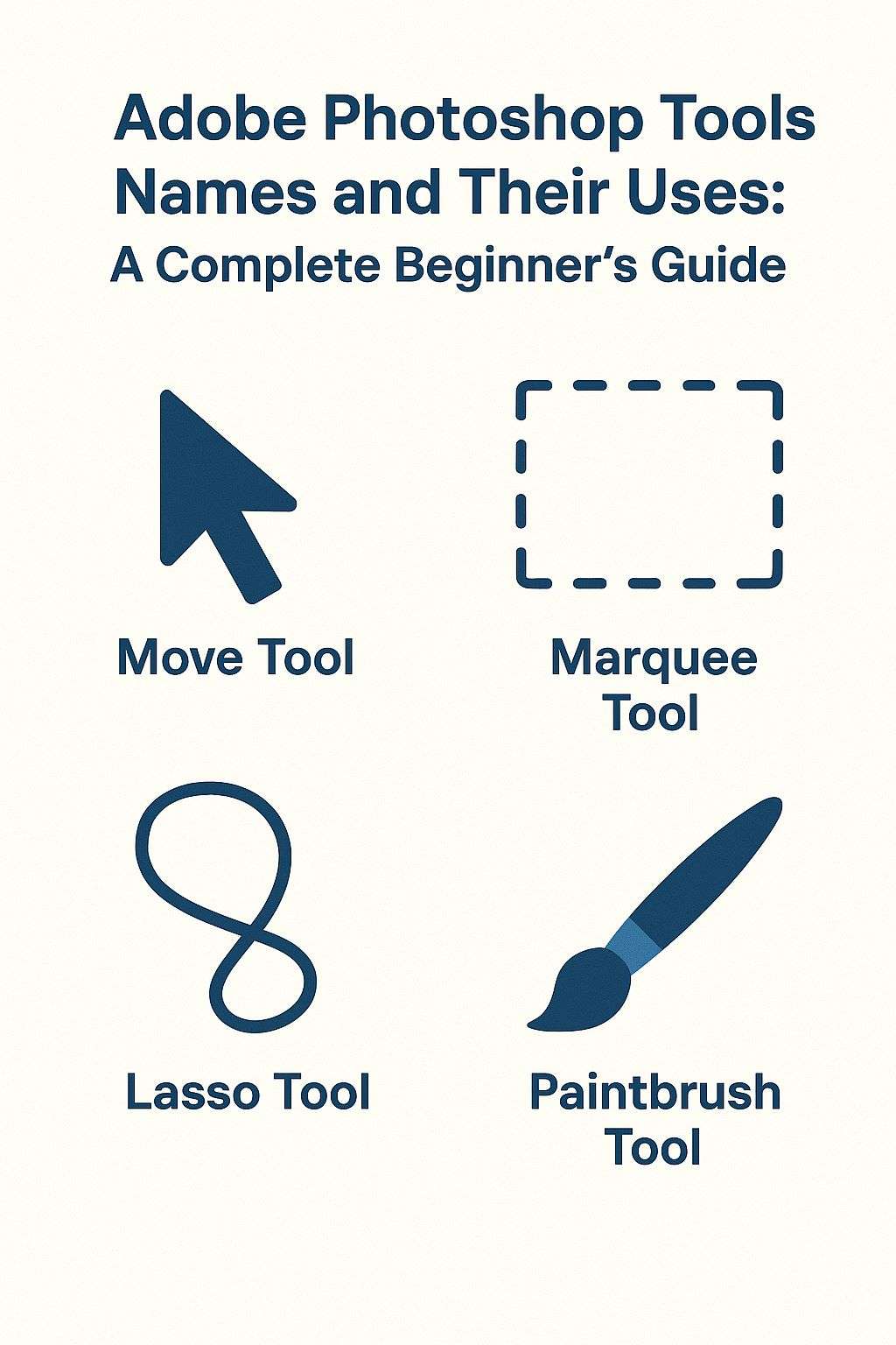 Adobe Photoshop Tools Name and Their Uses: A Complete Beginner’s Guide